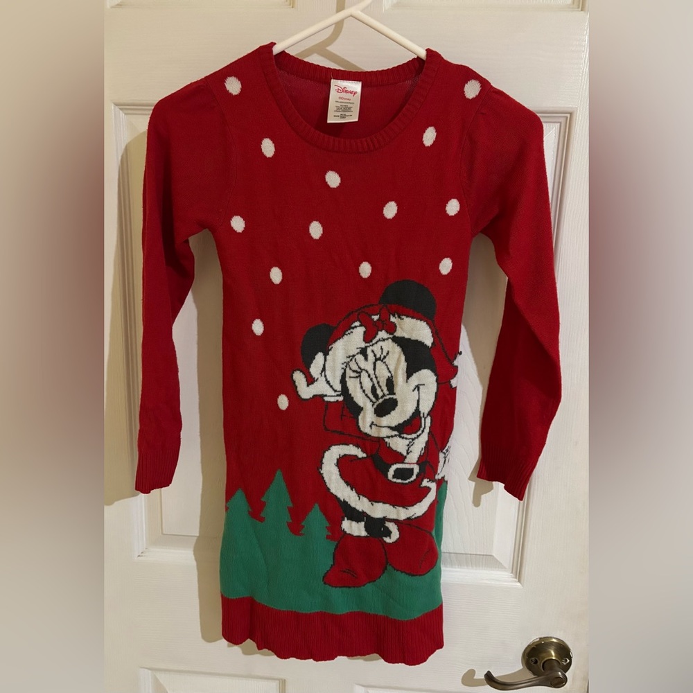 Adorable Christmas, Mickey Mouse sweater dress girls size 7/8 NEW!